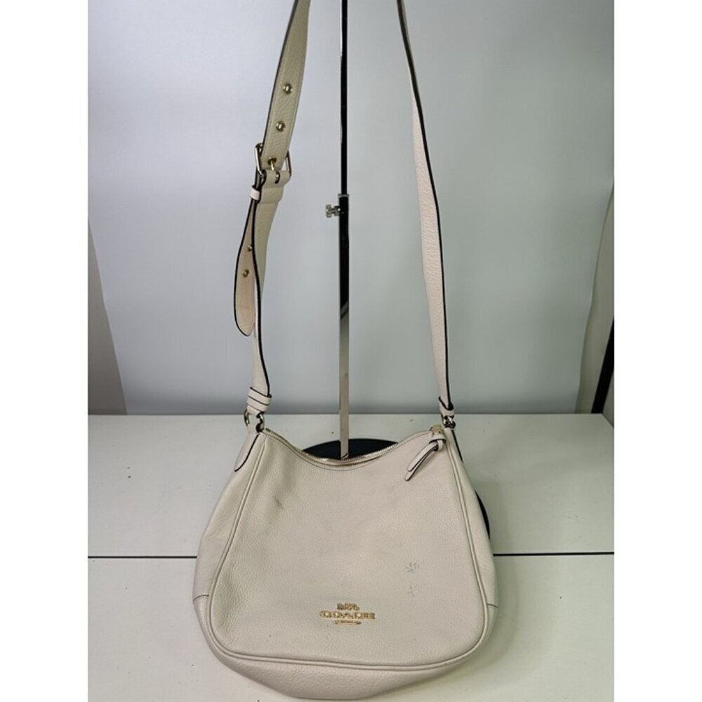 For Repair - Coach Ellie File Crossbody Purse Bag White - C1648 Pebbled LEATHER